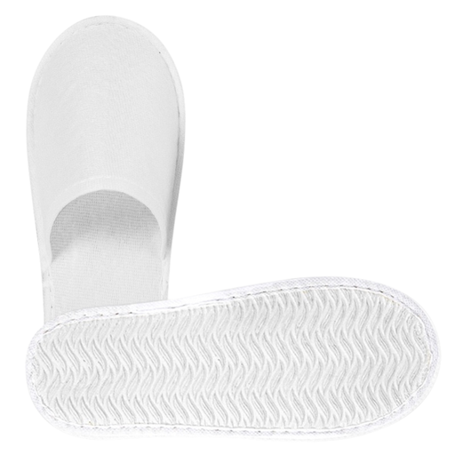 [SL-PL05-STD] 【脱・不織布】前閉じ・スタンダード パイル地スリッパ（底厚5mm & 滑り止めEVA）